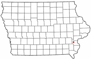 Location of Columbus City, Iowa