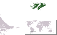 Location of the Falkland Islands