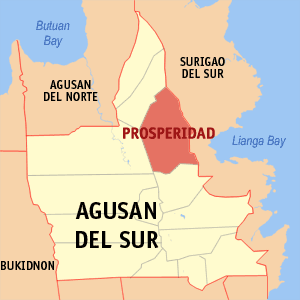 Lage von Prosperidad in der Provinz Agusan del Sur