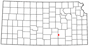 Location of Andover, Kansas