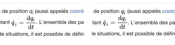 A gauche mvar, à droite math