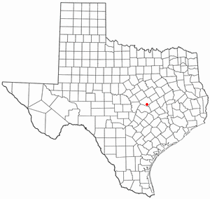 Location of Holland, Texas