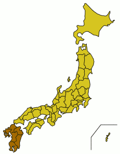 Wewengkon Kyūshū di Jepang jeung préféktur kiwari di Pulo Kyūshū