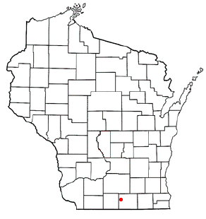 Location of Magnolia, Wisconsin