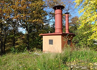 Ventilationsintaget på berget.