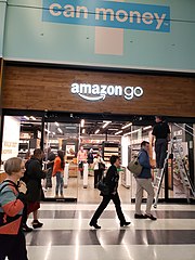 Wejście do sklepu Amazon Go (Chicago)