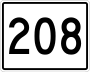 State Route 208 marker