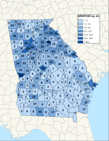 NRHP sites as of 2016