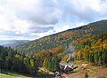 A view from Zygmuntówka refuge, Owl Mountain range (Góry Sowie)