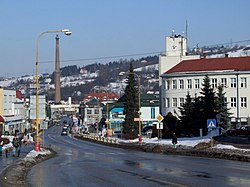 The town center in Čadca