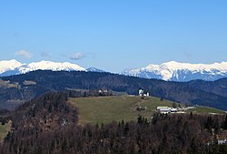 Bukov Vrh, pogled na zaselak Mežnar