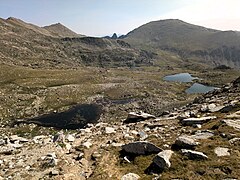 The Engorgs lakes and, beyond, Puig Pedrós.