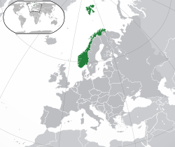 Situatione de Norvegia Kongeriket Norge (Norge) Kongeriket Noreg (Noreg) Norgga gonagasriika (Norgga)