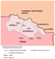 Image 3Kurdish autonomous states in Khurasani Kurdish exclave circa 1835. (from History of the Kurds)