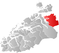 Kart som viser Surnadal kommune.