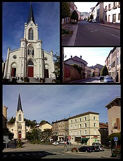 Skyline of Pontcharra-sur-Turdine