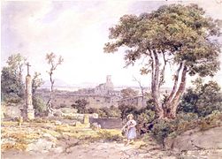 Vue de Carpentras, par Jean-Joseph Bonaventure Laurens, bibliothèque Inguimbertine.