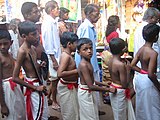 F-14 (Kalari) Boys lining up for kalaripayattu, an ancient martial art of Kerala