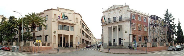 Fachada del antiguo emplazamiento de la Escuela Politécnica Superior de Linares