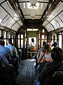 Interior of a fully operating tram in Porto