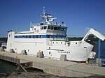 M/S Gudingen i hamn på Kökar, byggd 1980