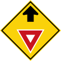 Give way sign ahead