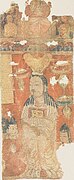 Uyghur Manichaean Elect depicted on a temple banner from Qocho