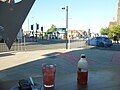 Vista desde un café ubicado en la esquina del cruce de Penny Lane y Smithdown Road.