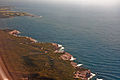 Muara Botany Bay apabila ia menemui Tasman Sea, seperti yang dilihat dari udara, di atas Kurnell.