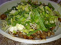 A steak burrito bowl