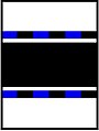 Cottices can take fancy colourings. Argent, a fess sable between two cottises compony azure and sable