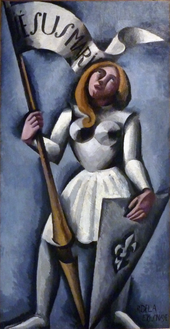 Jeanne d'Arc par Roger de La Fresnaye, huile sur toile, 1911-1912.