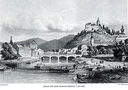 Mura a hrodowska hora w lěće 1855