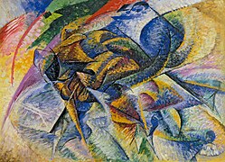 Umberto Boccioni, Dynamisme d'un cycliste, 1913, collection Peggy Guggenheim.