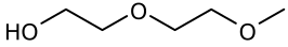 Structuurformule van di-ethyleenglycolmonomethylether