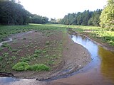 La rivière à l'emplacement de l'ancien étang de Pontcallec.