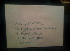 Lettre d'Harry Potter.