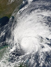 Satellite image of a mature and well-developed tropical cyclone south of Cuba