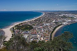 Pohled z hory Mount Maunganui