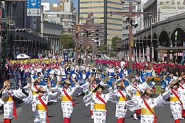 Ohara style folk dance in Kagoshima Ohara Festival in November