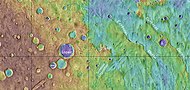 Topographical map showing location of Auki and other nearby features. Color shows elevation.