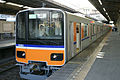 A 50090 series EMU at Kawagoe Station on an up Rapid Express service to Ikebukuro, June 2008