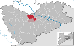 Elhelyezkedése Sächsische Schweiz térképén