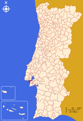 Localização de Almada