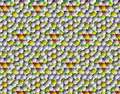 Structure of a tourmaline crystal viewed looking along the c axis of the crystal