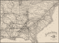 Southern Railway system map showing branch to Round Hill, 1895