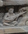 Hindu. 8th century AD, Champa. Cham lute, from the Mỹ Sơn pedestal E1 in the Museum of Cham Sculpture, Da Nang, Vietnam.