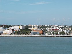 View of the city from the Laguna de Términos