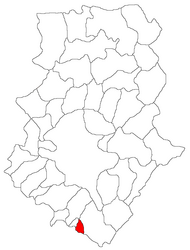 Location in Ilfov County