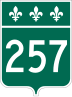 Route 257 marker